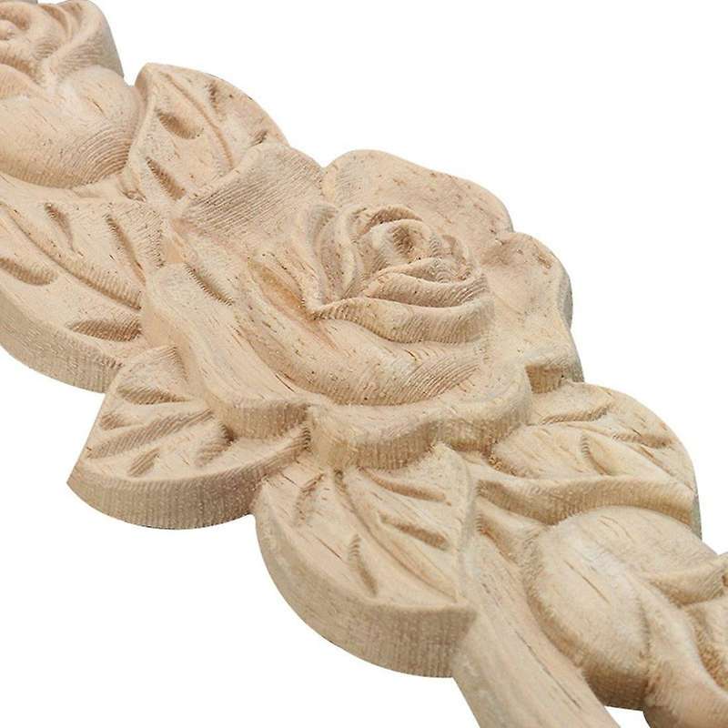 2 European Style Woodcarving Furniture Inlaid Decals Unpainted 38x8cm