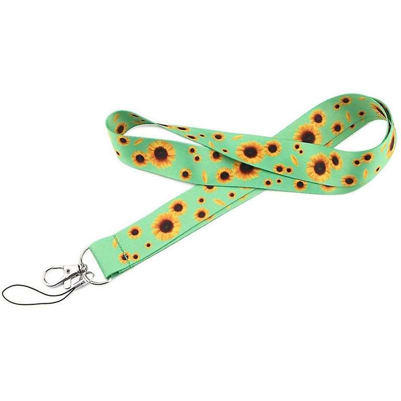 4pcs Sunflower Lanyards for Mobile Phone Id Badge Holder Keychain