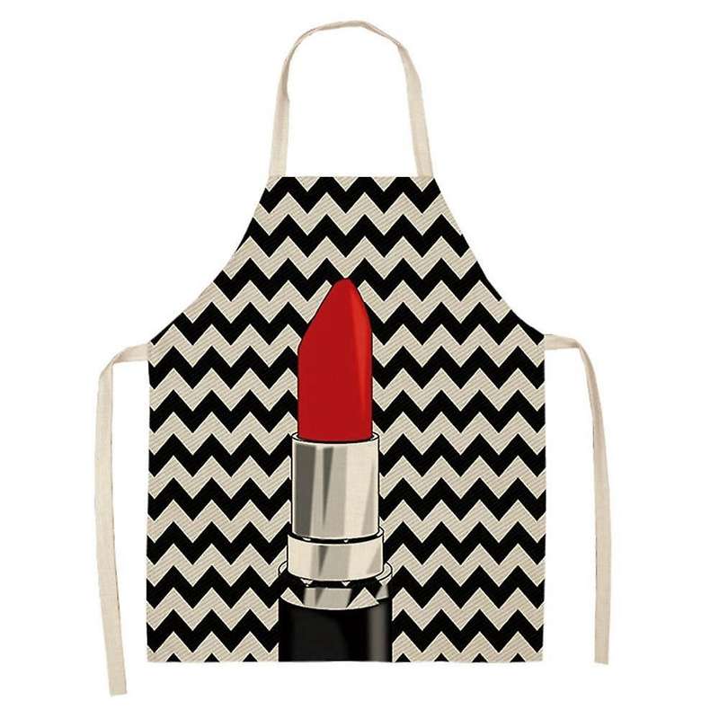 2pcs Nail Polish Lipstick Kitchen Cotton Linen Aprons Bibs 2