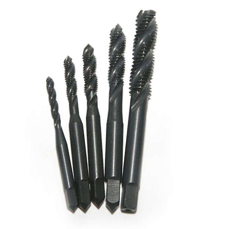5pcs M3 to M8 Nitride Screw Tap Metric Spiral Hand Thread Screw