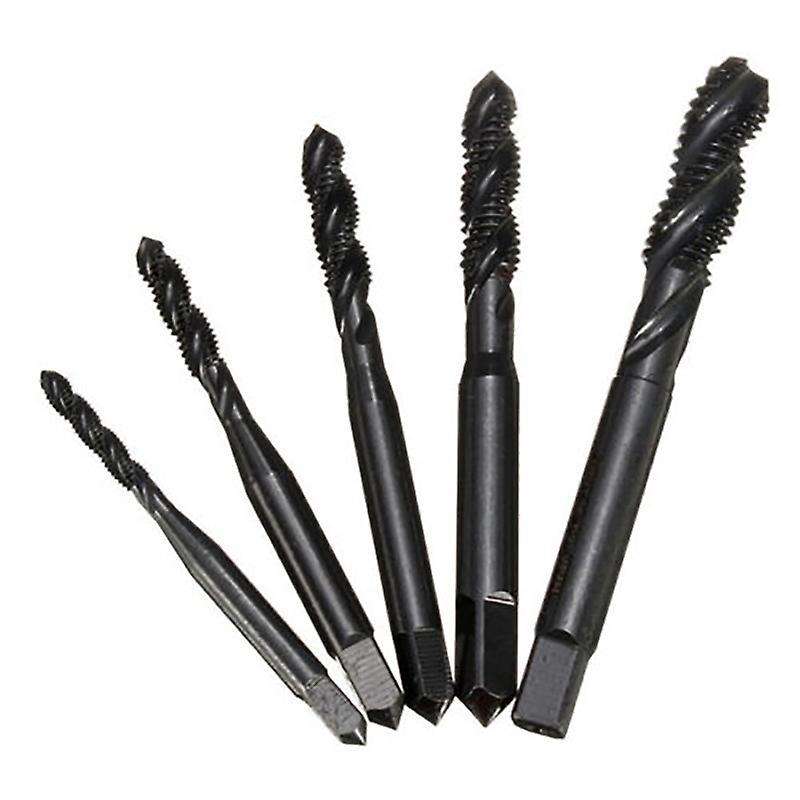 5pcs M3 to M8 Nitride Screw Tap Metric Spiral Hand Thread Screw