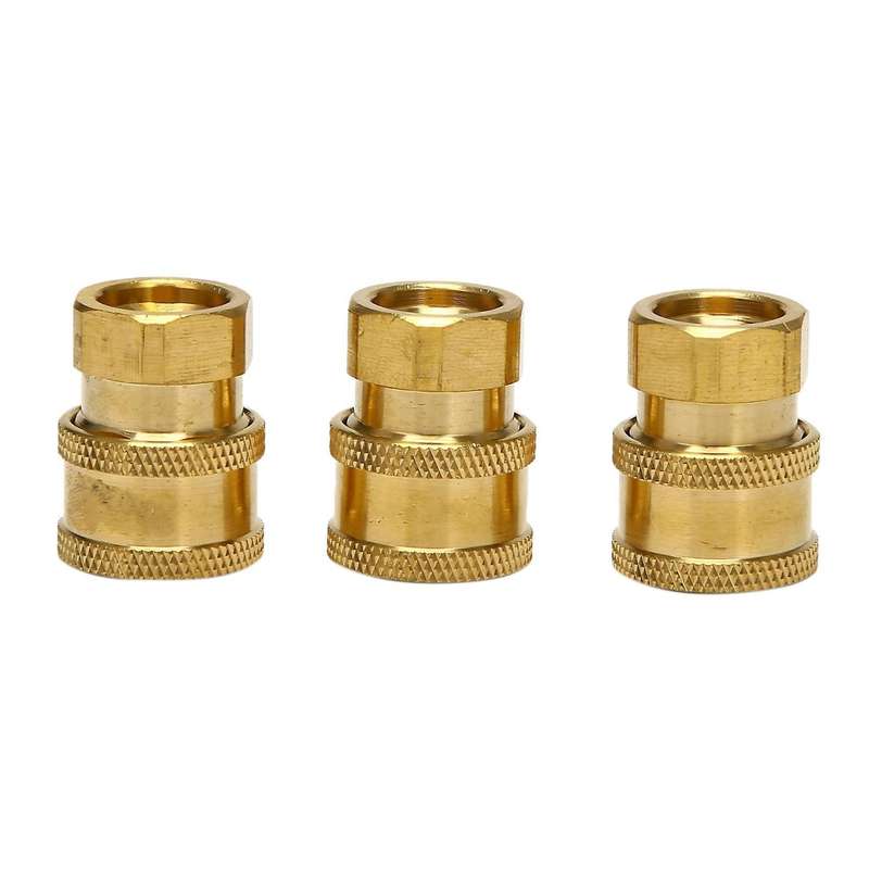 3 Pack Pressure Washer Coupler,1/4 Inch Quick Coupler Female Socket