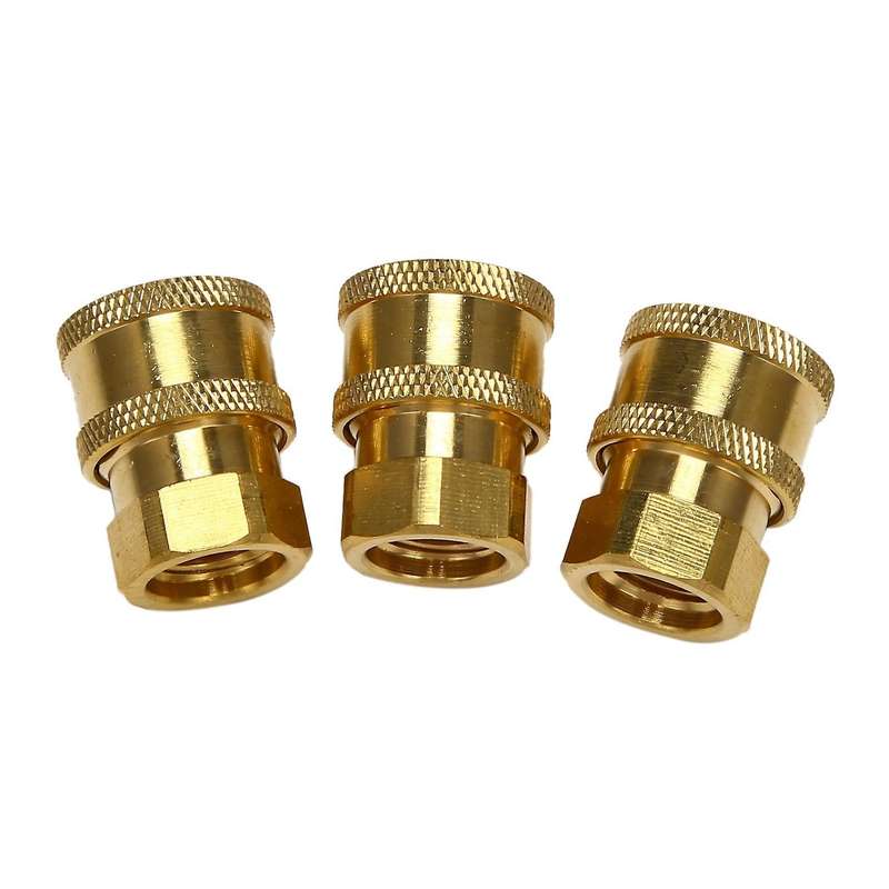 3 Pack Pressure Washer Coupler,1/4 Inch Quick Coupler Female Socket
