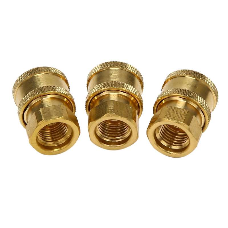 3 Pack Pressure Washer Coupler,1/4 Inch Quick Coupler Female Socket