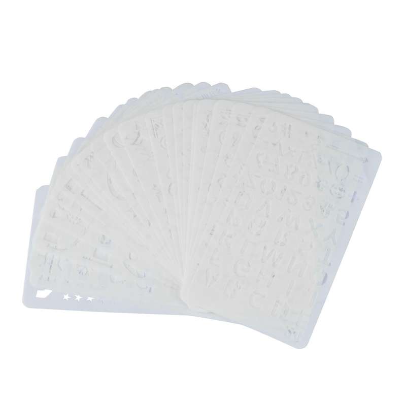 24 Pieces Productivity Stencil Journal Stencil for Time Saving