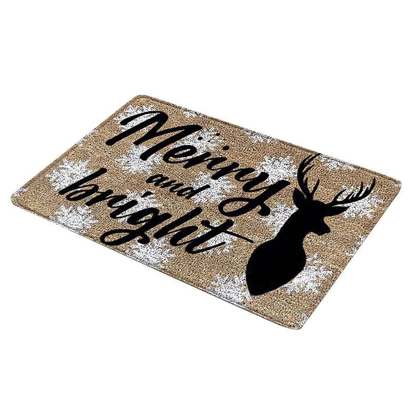 Christmas Doormat Floor Mat Elk Door Mat Decoration Entrance Floor