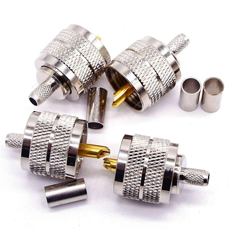 5pcs Crimping Coaxial Rf Connector for Rg58/u Lmr195 Coaxial Cable
