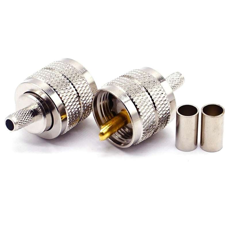 5pcs Crimping Coaxial Rf Connector for Rg58/u Lmr195 Coaxial Cable