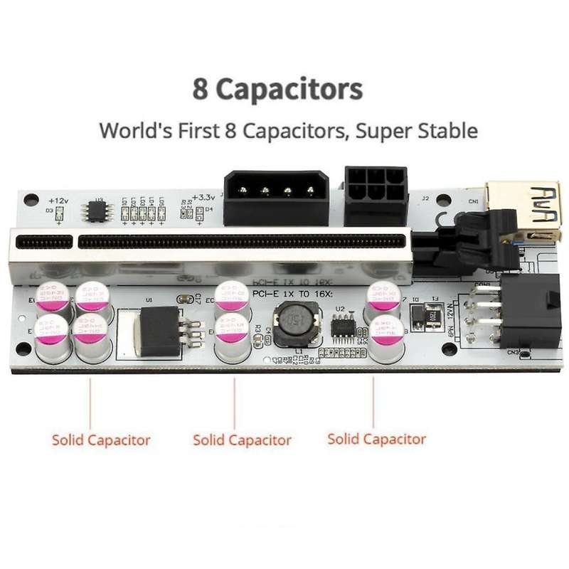 Pci-e 1x to 16x Riser Card,gpu Riser Adapter Card,with Usb Cable
