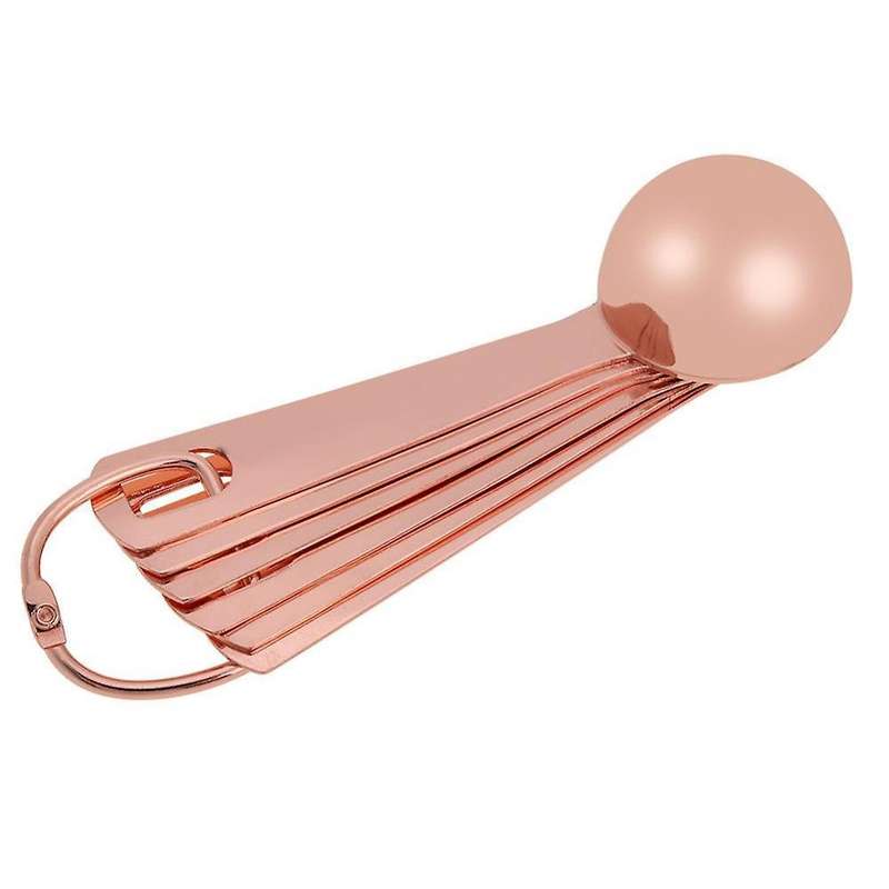 Rose Gold Measuring Spoons Set Of 6 Stainless Steel Mirror Dry