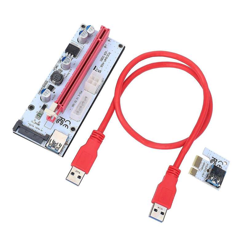10pcs Ver008s Molex 4pin Sata 6pin Pcie Pci-e Pci Express Riser Card
