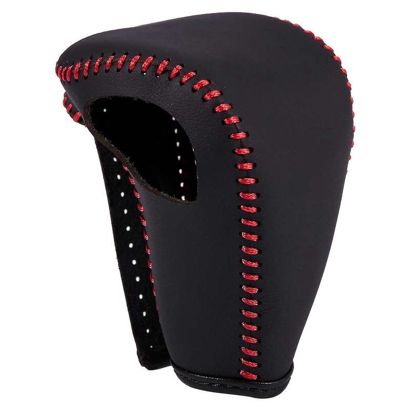 2pcs Car Hand Brake Case Silicone Gear Head Shift Knob Cover(black)