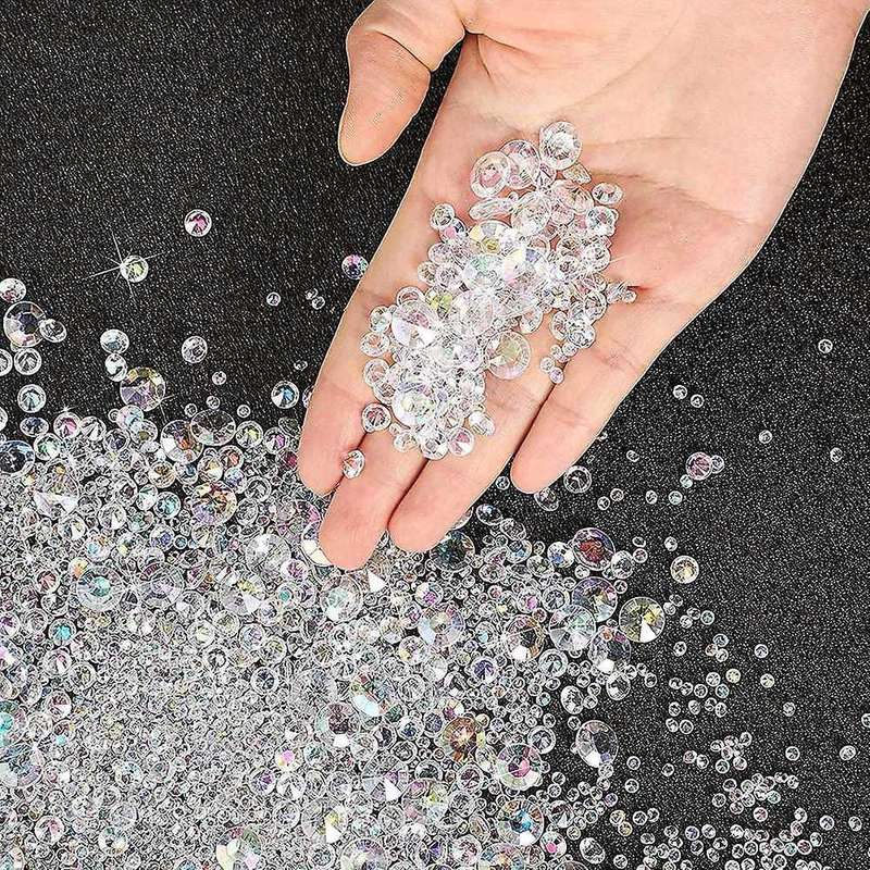 7000 Pcs Bling Diamond Acrylic Gem Table Scatter Crystals,multicolor