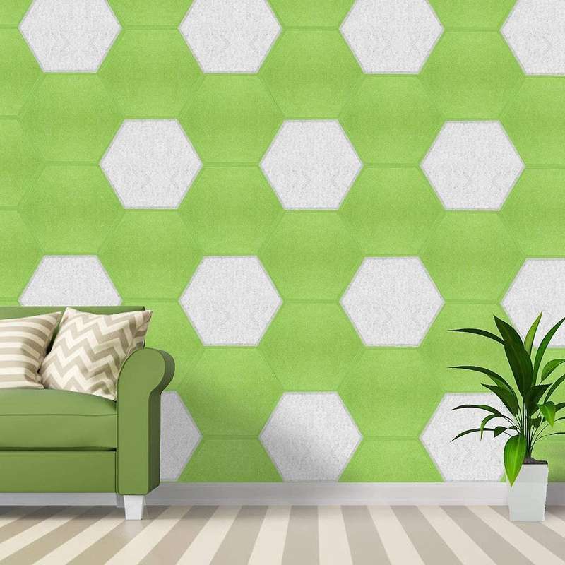 6 Pack Hexagon Acoustic Panels Padding Soundproofing Absorption Panel