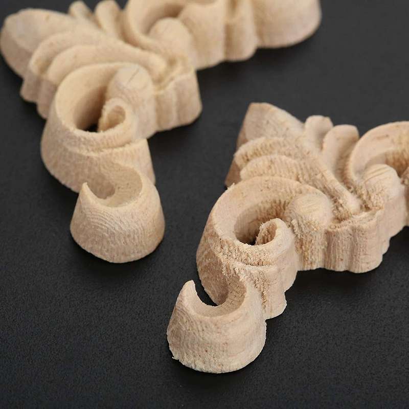 20pcs Carved Unpainted European Wood Furniture Window Corner