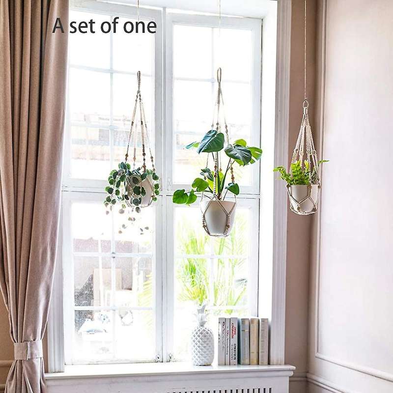 Plant Hook Indoor Hanging Flowerpot Basket Black