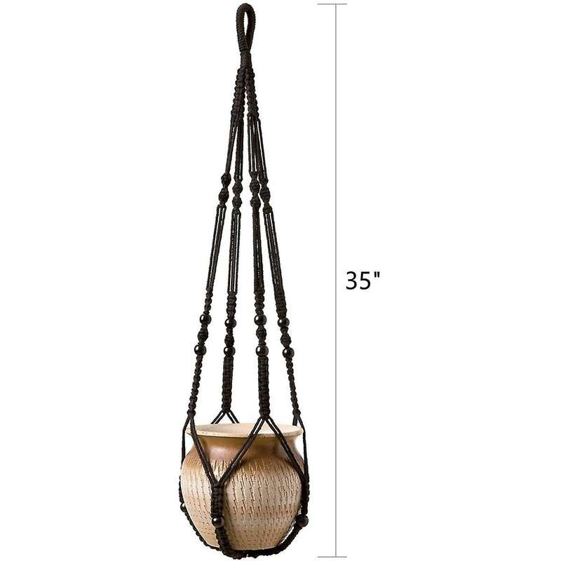 Plant Hook Indoor Hanging Flowerpot Basket Black