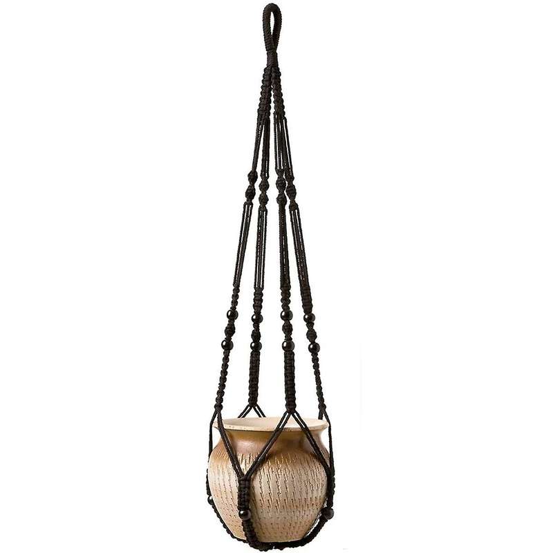 Plant Hook Indoor Hanging Flowerpot Basket Black