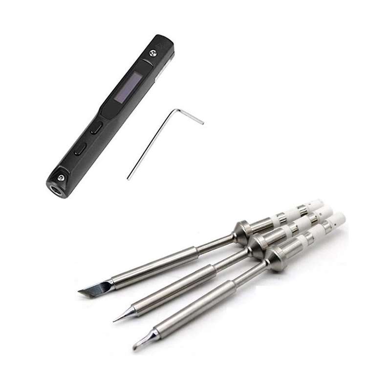 Portable Ts100 Oled Programmable Electric Soldering Iron Station(a)