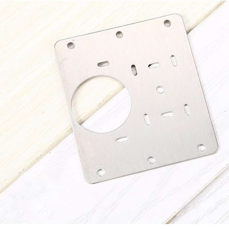 4 Pcs Hinge Repair Plate Brackets with Screws for Furniture Wardrobe