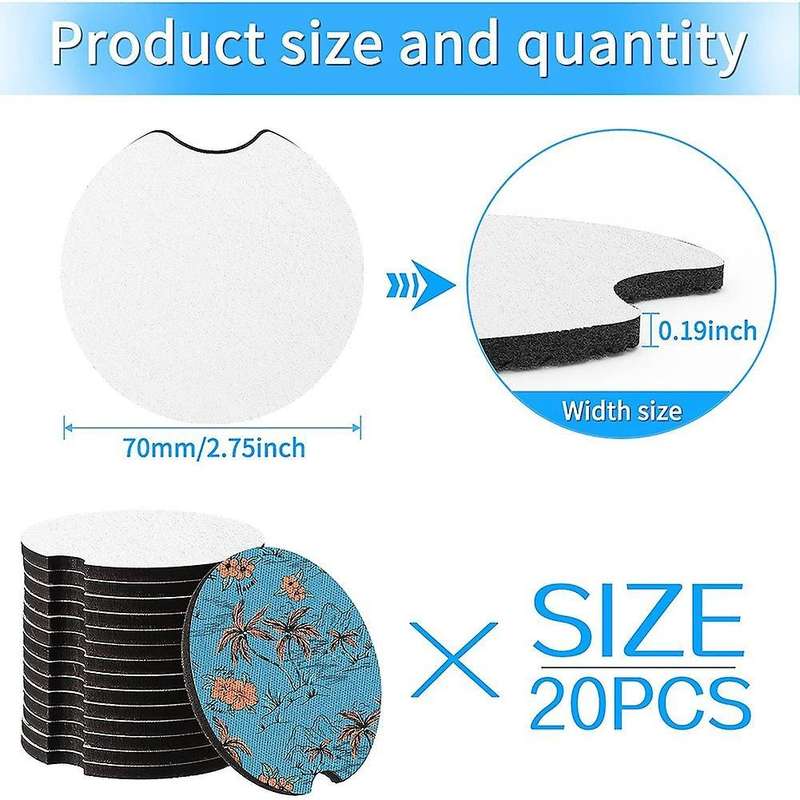 Sublimation Car Coasters Blanks, Sublimation Heat Transfer Rubber