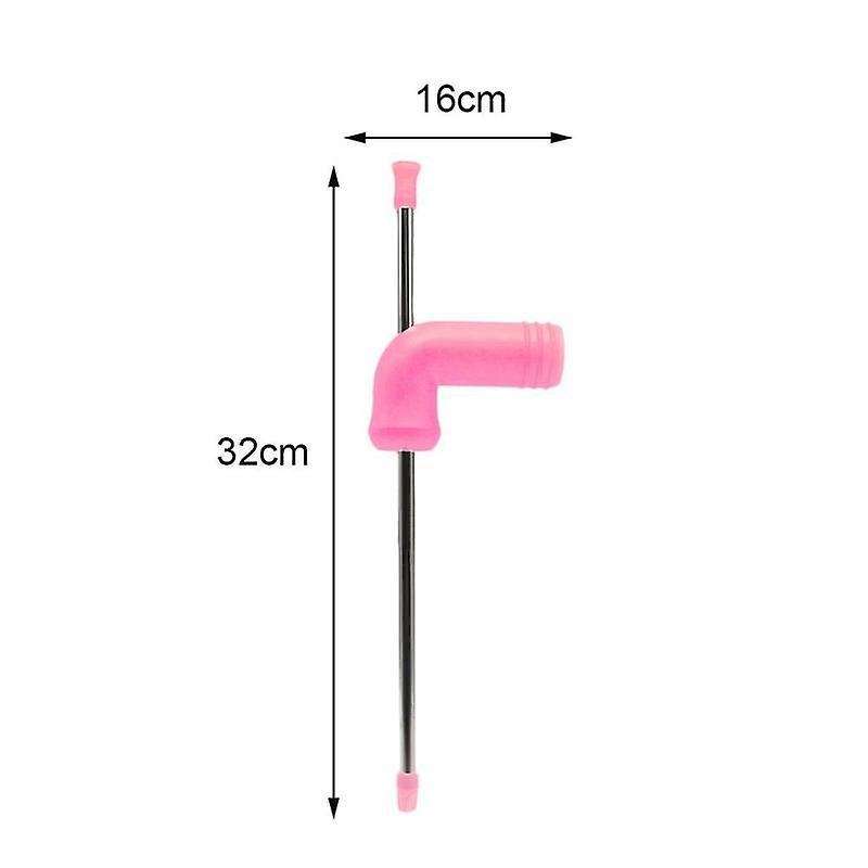 Beer Snorkel Double-layer Beer Snorkel Bar with Cleaning Brush Red