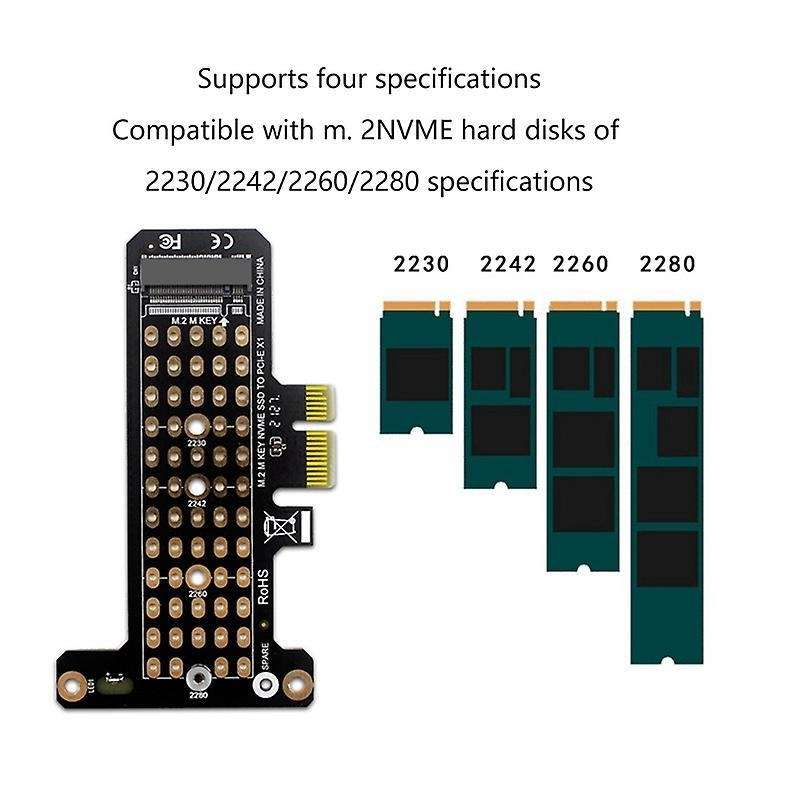 M.2 Nvme to Pciex1 Adapter Card M2 M Key Pci Express 4.0 High Baffle