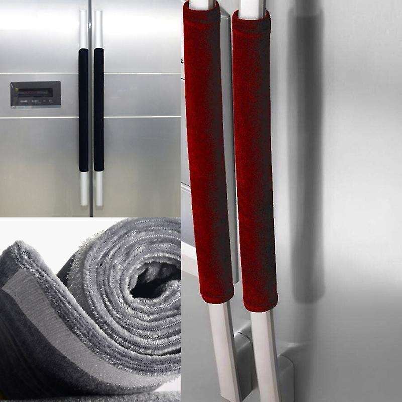 1 Pair Refrigerator Handle Cover Practical Doorknob Door, Black