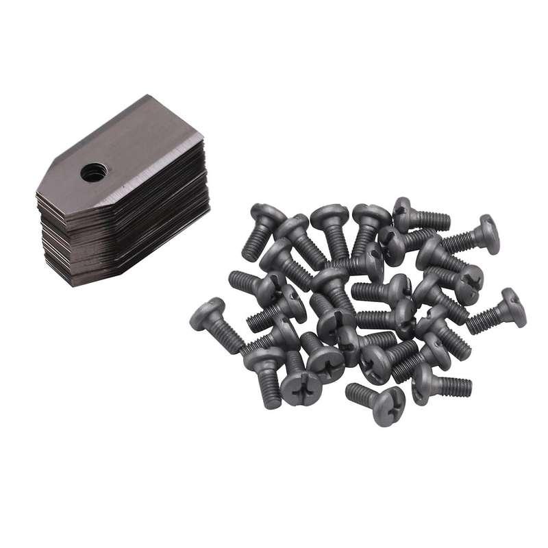 30pcs Lawn Mower Blade Replacement Blade with Screws for Garden Tools