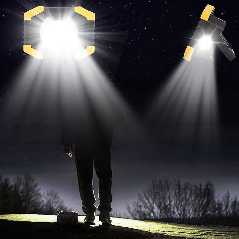 50w Spotlight Solar Light Led Work Light Usb Rechargeable Flashlight