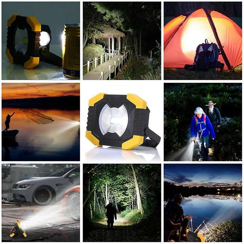 50w Spotlight Solar Light Led Work Light Usb Rechargeable Flashlight