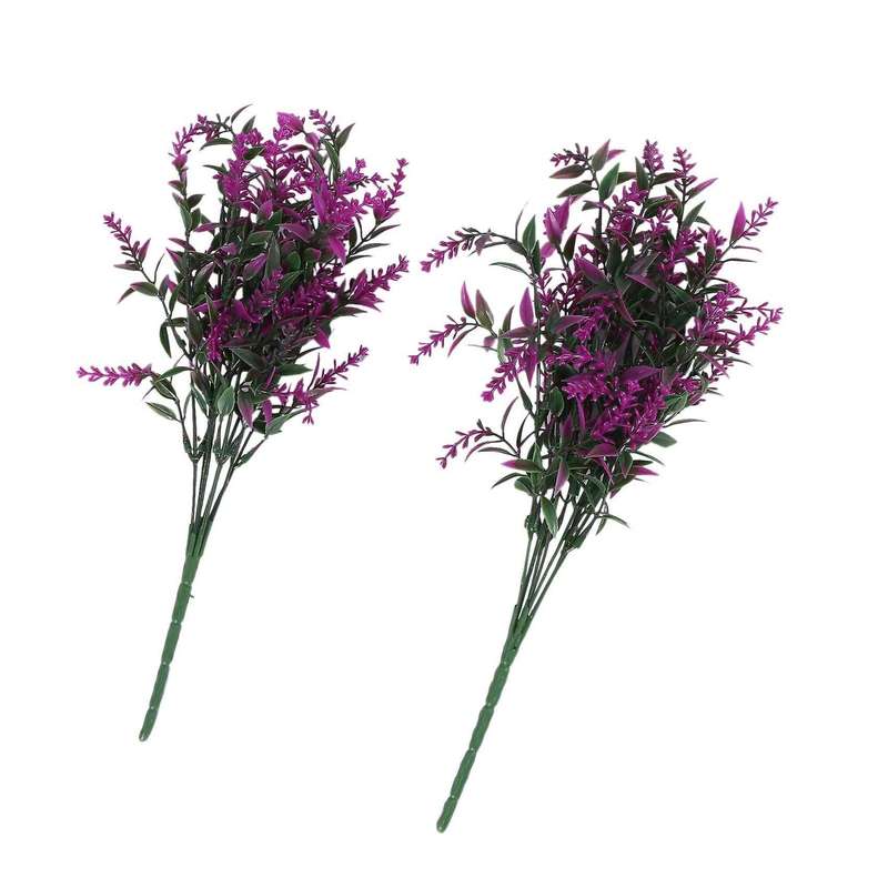 Artificial Lavender Flowers Plants 6 Pieces,uv Resistant(fushia)