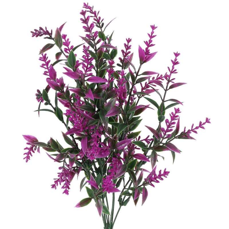 Artificial Lavender Flowers Plants 6 Pieces,uv Resistant(fushia)