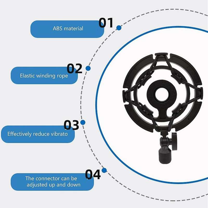 Shock Mount Reducing Vibration Noise Use with Microphone Arm