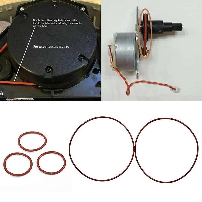 8pcs Replacement Side Brush Motor O-ring Drive Belt for Neato Botvac