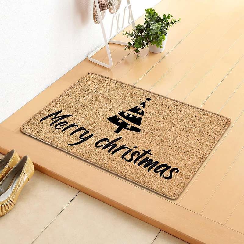 Christmas Doormat Floor Mat Entrance Floor Carpet Indoor Outdoor Rug