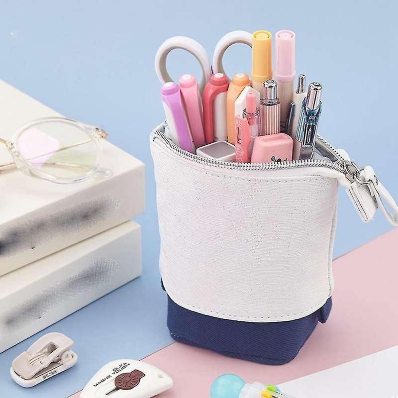 Telescopic Pop-up Pencil Bag Cosmetic Storage Bag for School Office,d