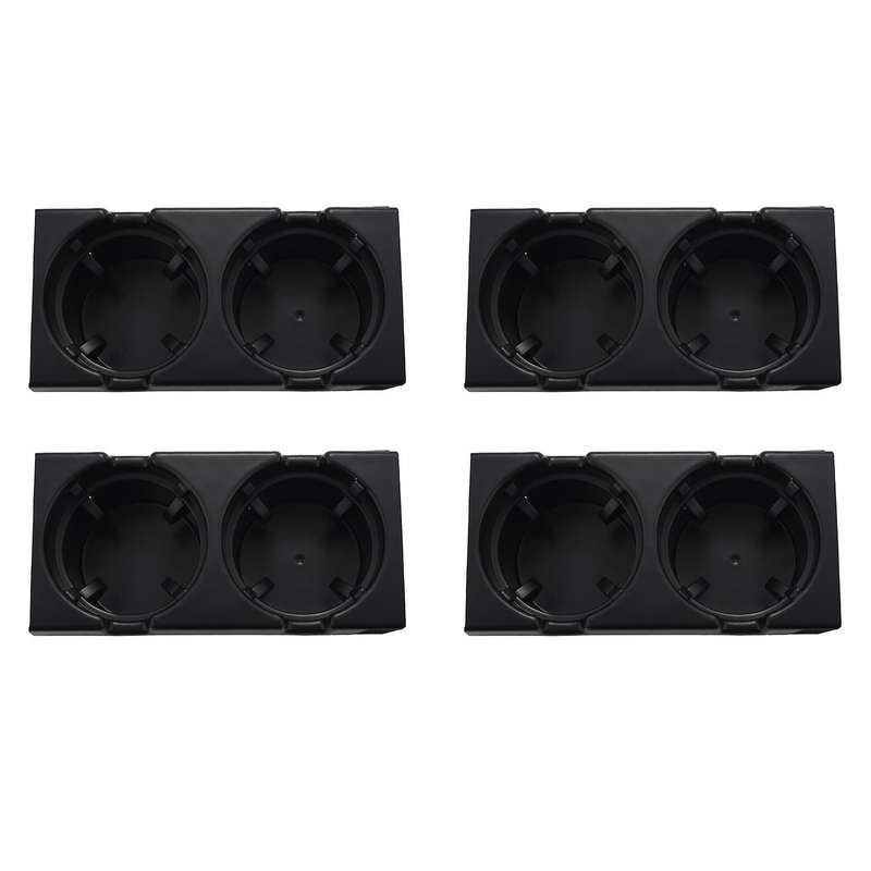 4x Car Center Console Water Cup Holder Beverage Bottle Holder Black