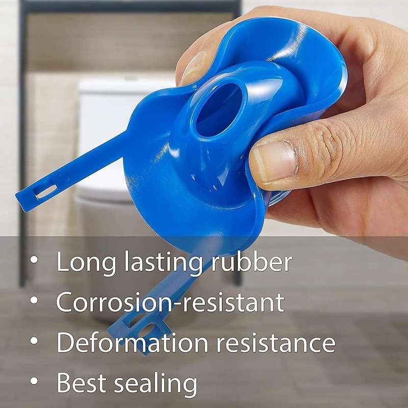 2 Pcs 2 Inch Toilet Stopper Water Saving Flappers with 2 Pcs Chains