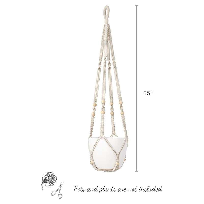 Plant Hook Indoor Hanging Flowerpot Basket White