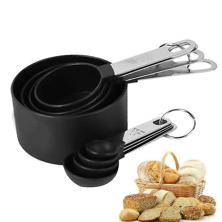 8pcs Stainless Steel Measuring Measuring Cup Measuring Spoon Set