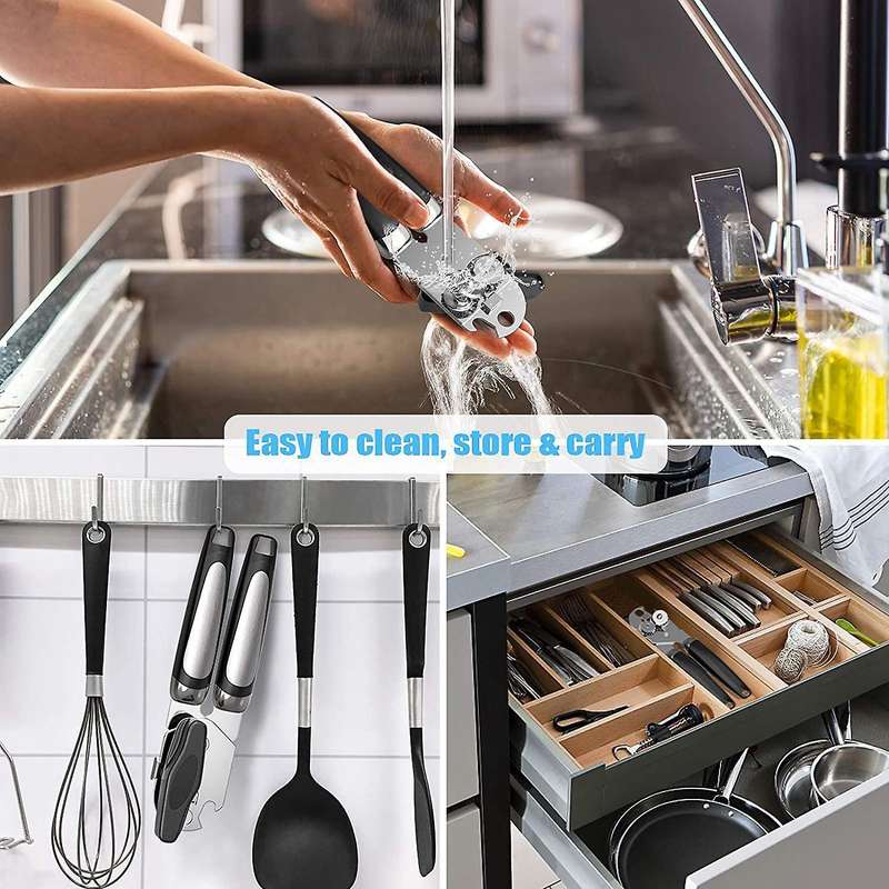 Kitchen Durable Stainless Steel Heavy-duty Can Opener Safe Cutting