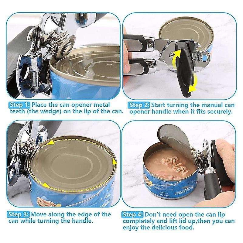Kitchen Durable Stainless Steel Heavy-duty Can Opener Safe Cutting
