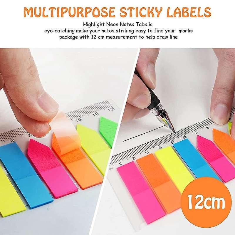 Adhesive Strips, Page Markers,1280 Pcs,sticky Notes, 5 Colors, 8 Sets