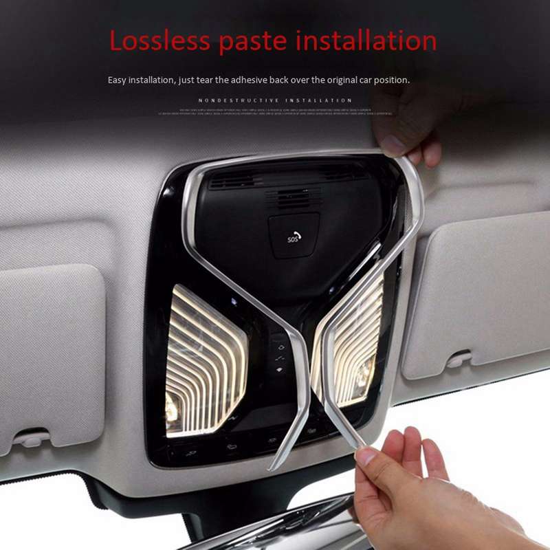 Reading Light Trim Cover Chrome Silver Trim Strip Decoration For-bmw