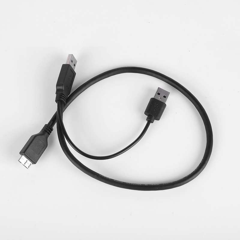 Double Head Usb to Micro-b Splitter Cable Usb 3.0 Mobile Data Cable
