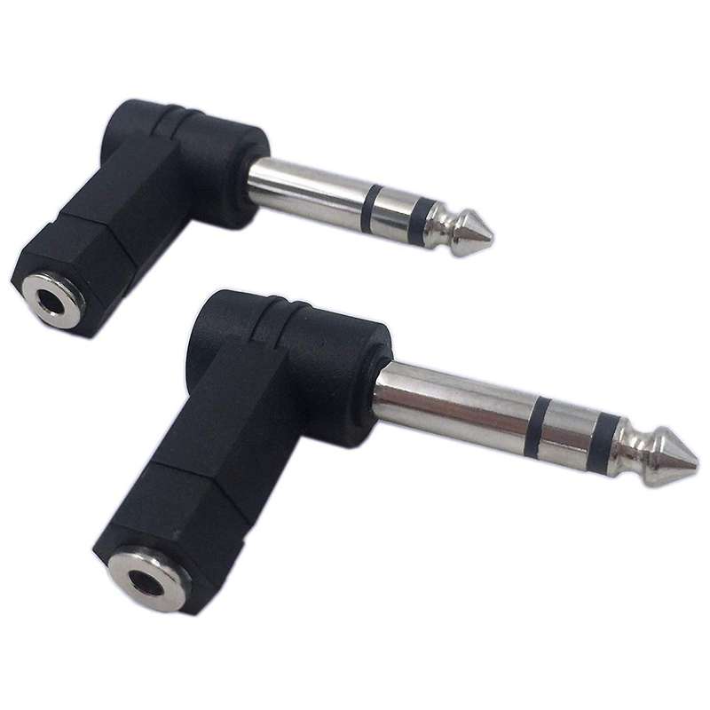 Gold 6.35mm 1/4in Mono Male Jack to Rca Female Plug Adapter Connector