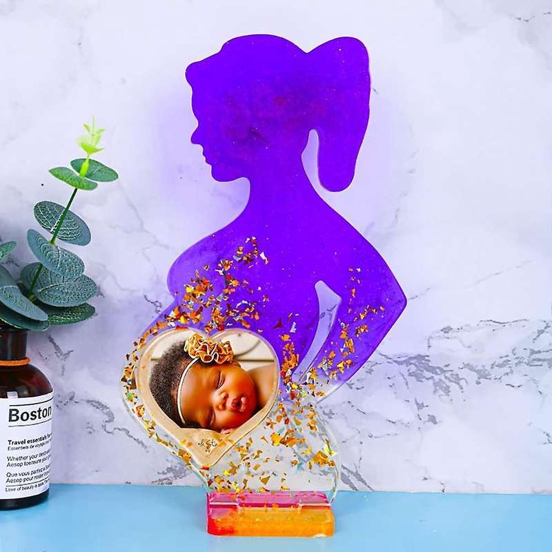 Resin Photo Frame Mould,for Casting,pregnant Mother Shape Epoxy Mould