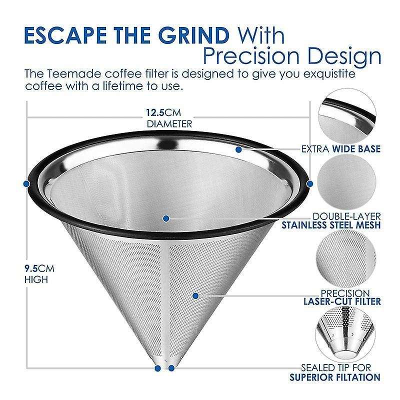 Coffee Pouring Filter Reusable Stainless Steel Coffee Dripper