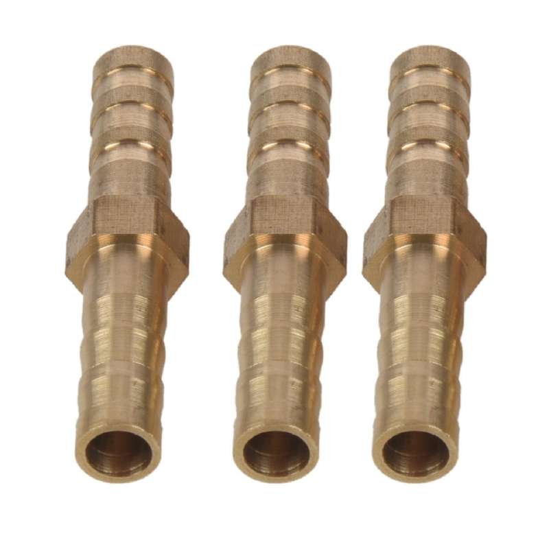 5pcs 6mm Inner Dia Air Gas Straight Hose Pipe Barb Coupler Connector